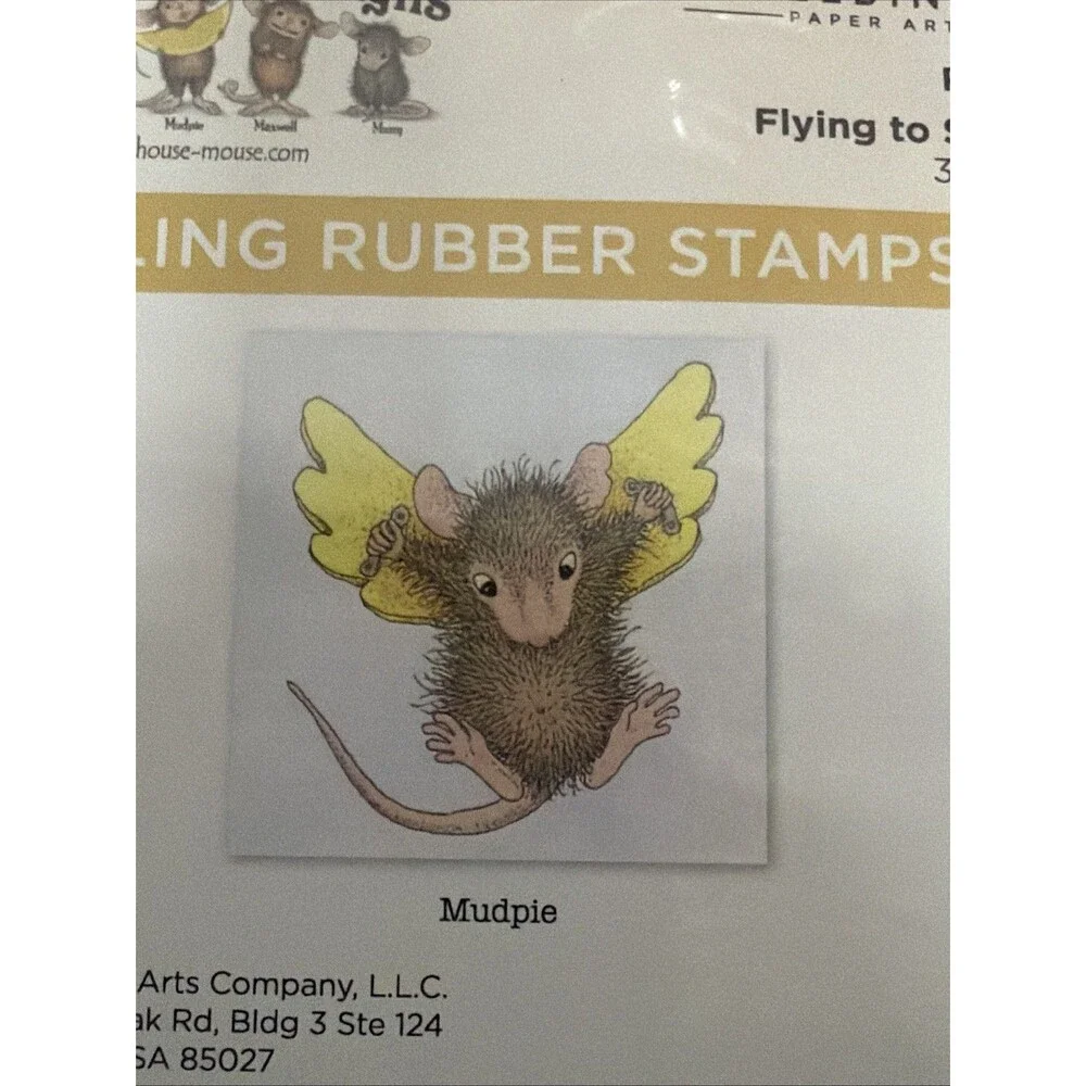 Lot Of 4 House Mouse Cling Rubber Stamps NEW Spellbinders